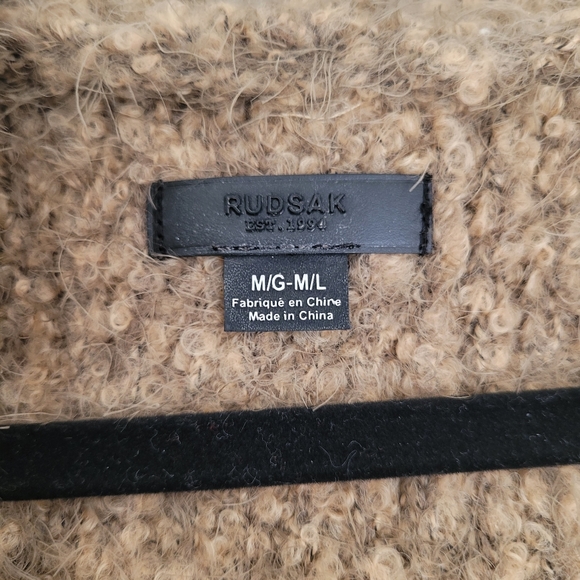 Rudsak Raccoon Fur Hooded Vest, Size M/L - Picture 5 of 16